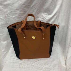 Joy Mangano Leather Colorblock Tote w/RFID